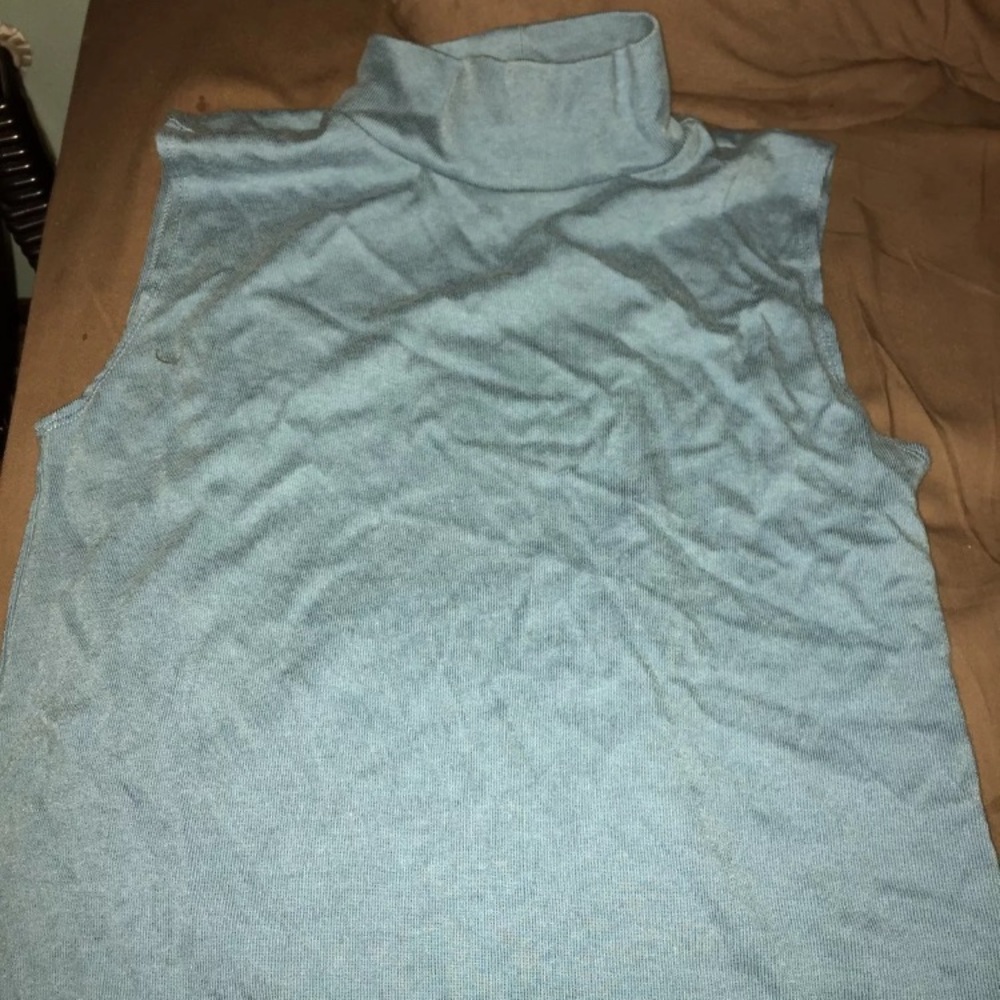 Blue Turtle Neck Tank